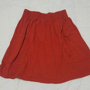American Apparel orange skirt